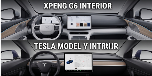 Interior comparison: Xpeng G6 vs Tesla Model Y