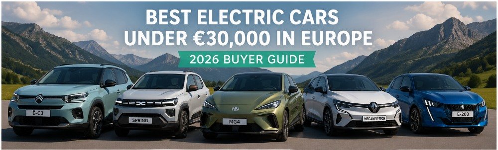 Best electric cars under €30,000 in Europe 2026