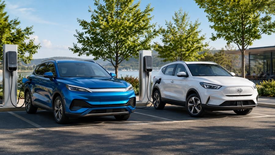 BYD Atto 3 vs MG ZS EV interior and family practicality comparison