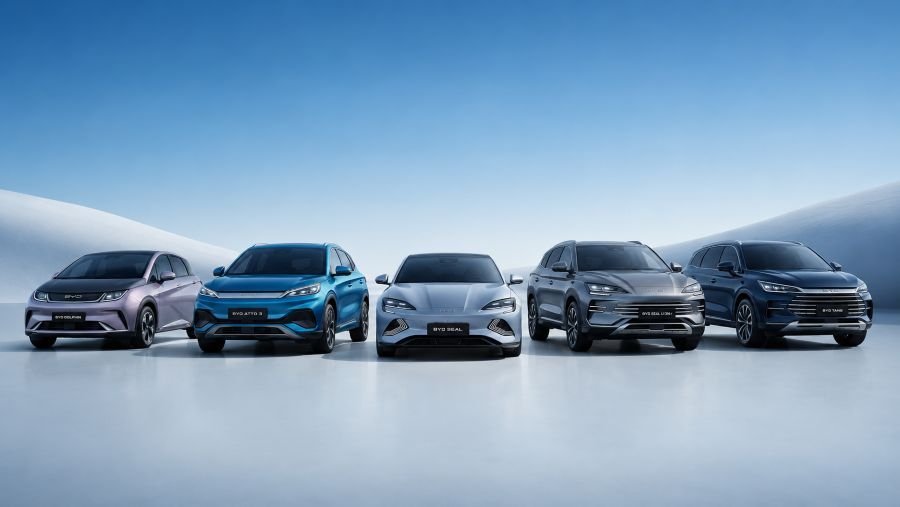 BYD model lineup Europe 2026 including Dolphin Atto 3 Seal Seal U and Tang