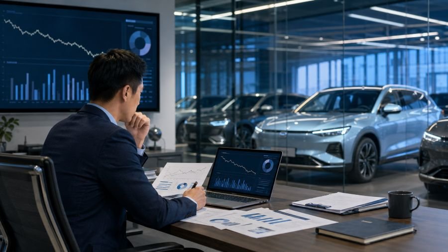 Chinese car resale value analysis with charts and dealership valuation data