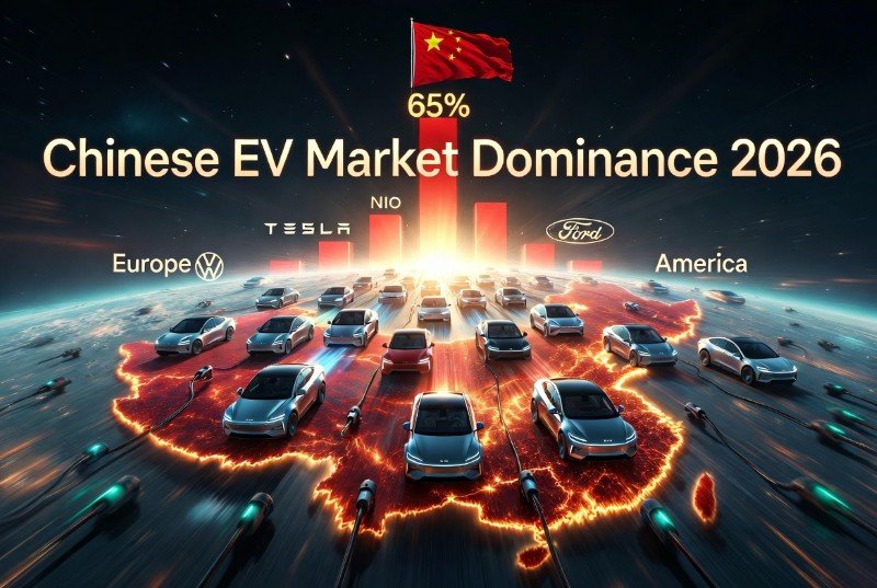 Chinese electric car manufacturers market dominance 2026