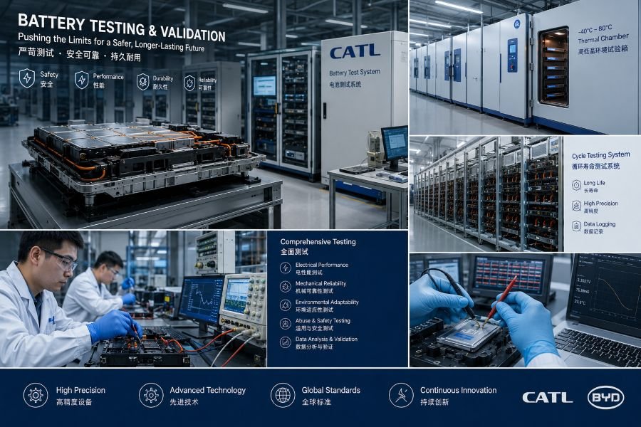 Advanced Battery Testing Facility - CATL and BYD Manufacturing Equipment