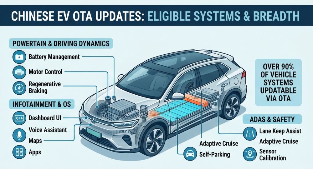 BYD vehicle software updates interface