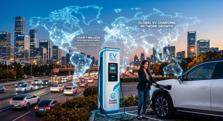 electric vehicle charging stations network growth worldwide