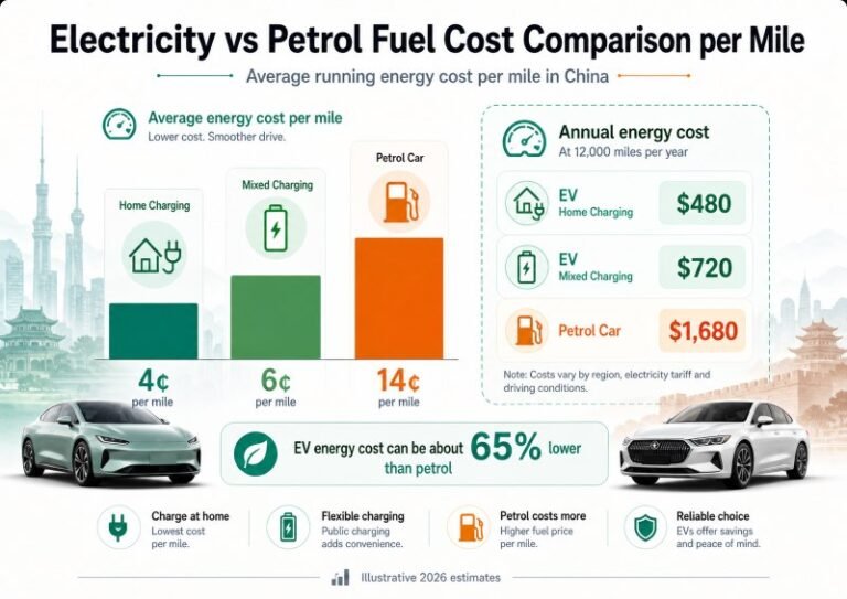 electricity vs petrol fuel cost comparison per mile