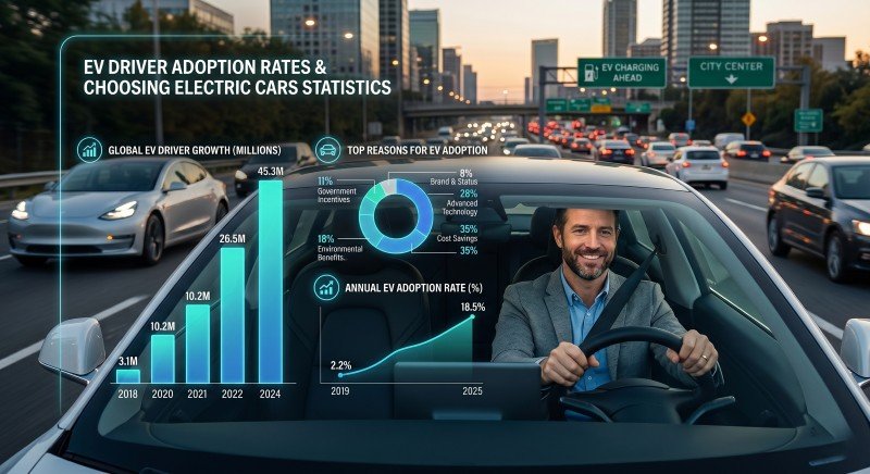 EV drivers choosing electric cars statistics and adoption rates