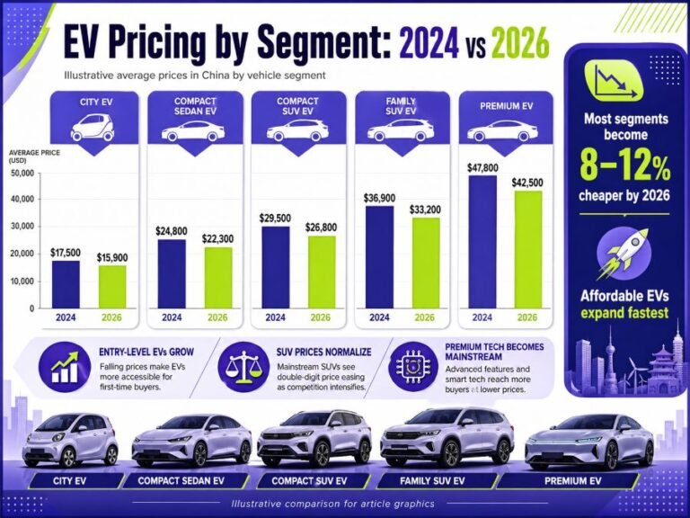 ev pricing by segment 2024 vs 2026 comparison