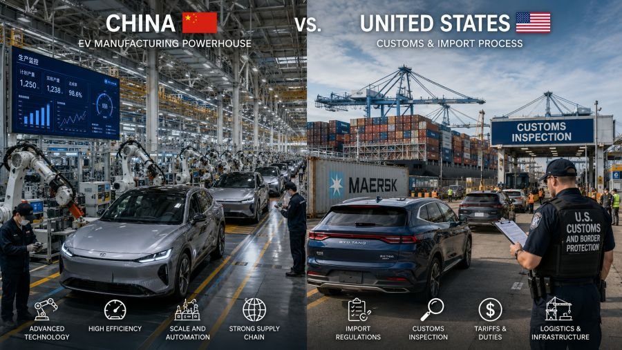 Chinese manufacturing vs American customs and tariff environment