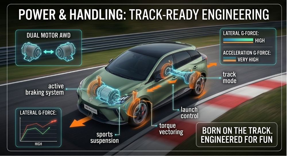 MG4 XPower dual motor AWD track ready engineering power handling