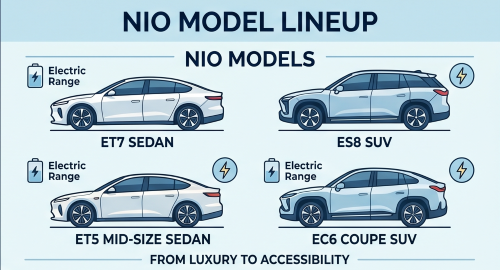NIO vehicle models comparison