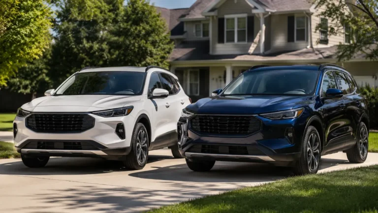 two suvs in us driveway
