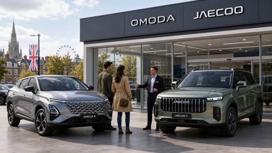Omoda and Jaecoo SUVs sold by Stoneacre Hendy and Marshall in the UK