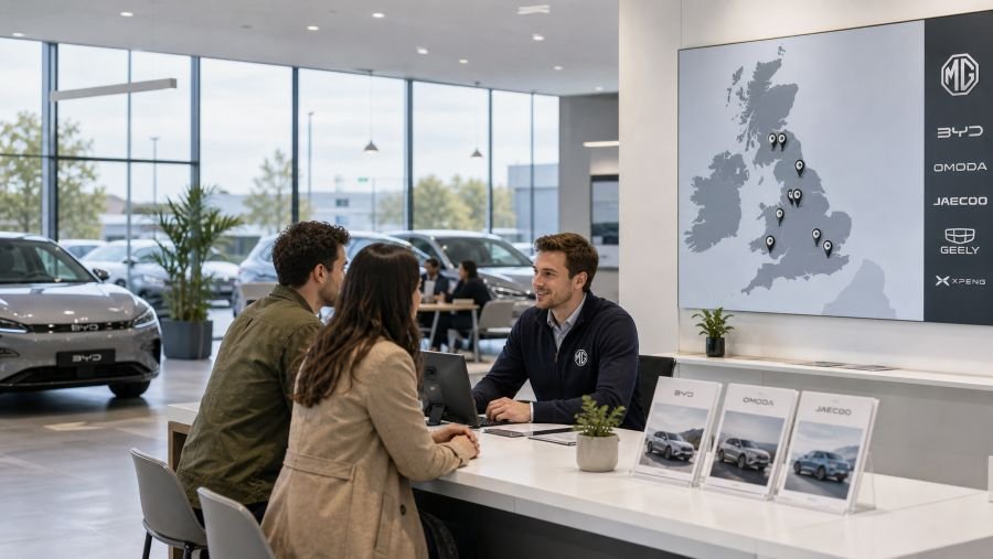 Comparing UK Chinese car dealers and brands on mobile