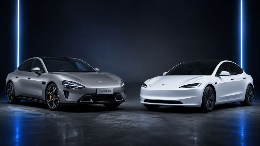 Xiaomi SU7 vs Tesla Model 3 2026 electric sedans side by side