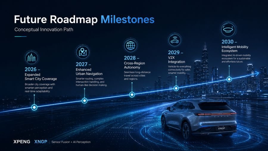 Xpeng future autonomous driving roadmap and upcoming technology milestones